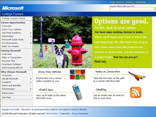 Microsoft College Web Site image