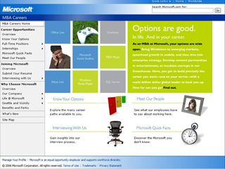 Microsoft MBA Web Site image