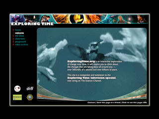Companion website to educational miniseries, Exploring Time image