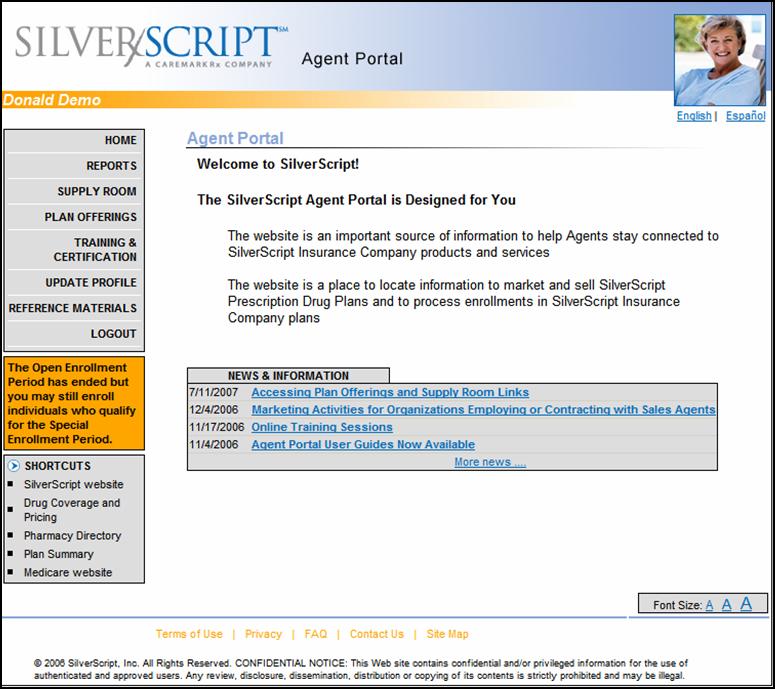 SilverScript Insurance Company Agent Portal image