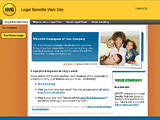 ARAG Legal Benefits Web Site image