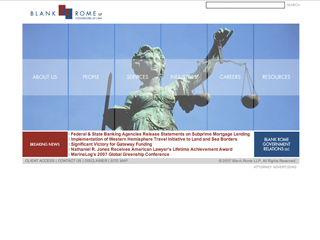 Blank Rome Web site image