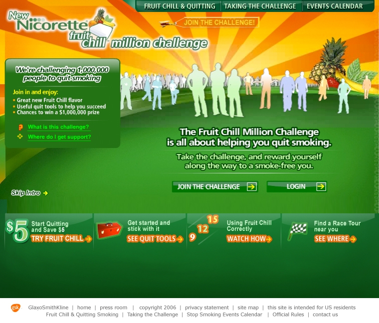 Nicorette Fruit Chill Million Challenge image