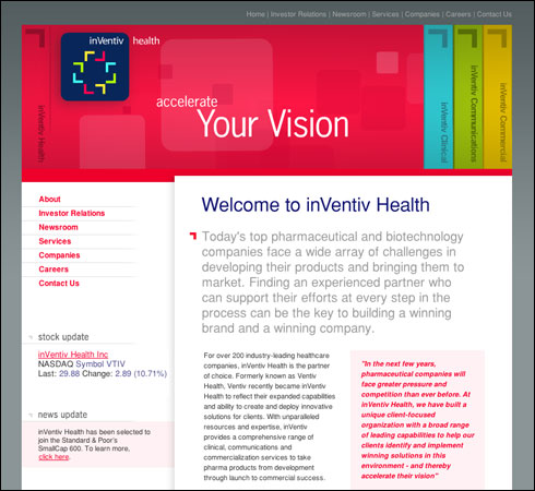 InVentiv Health Corporate Web site image
