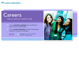 Kaiser Permanente Careers Site image