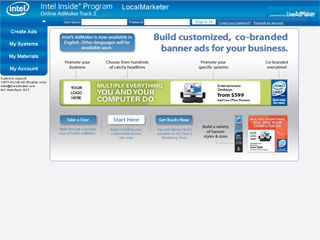 Intel's Online Banner Builder image