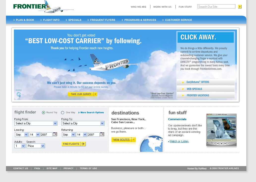Best Low-Cost Carrier Campaign Landing Page image
