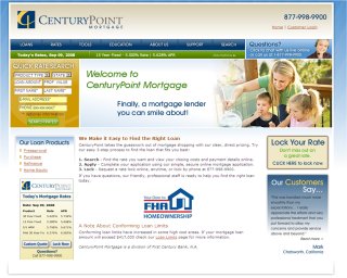 CenturyPoint Mortgage Website image