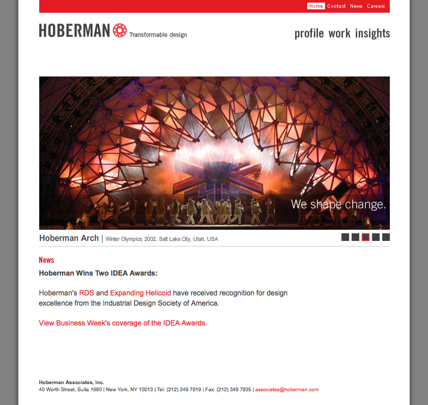Hoberman Associates Website image