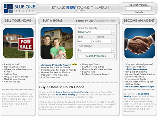 BLUE ONE Realty Website image