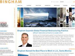 Bingham McCutchen LLP Web site image
