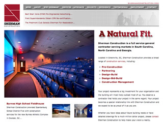 Sherman Construction Website image