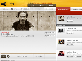 KCRW Media Player image