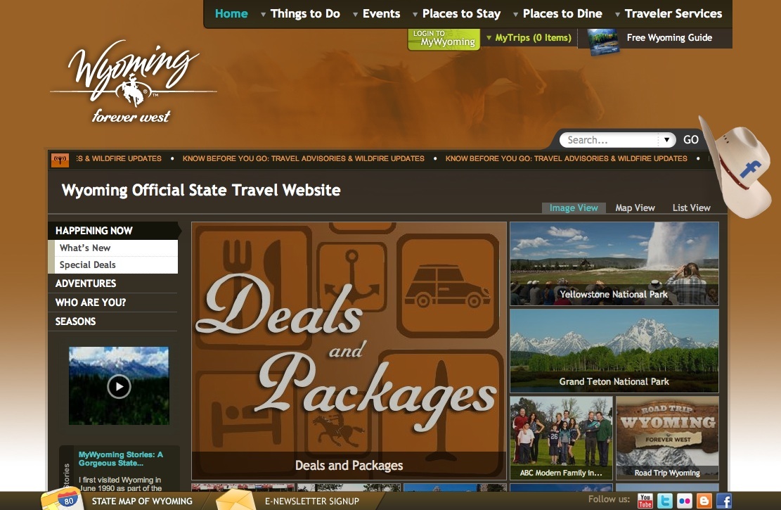 Wyoming Travel and Tourism Web Portal and Online Management System image