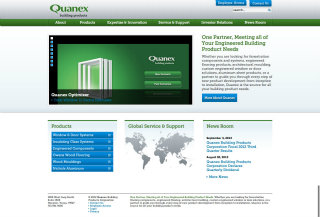 Quanex Building Products Website image