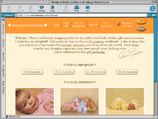 The Anne Geddes Baby Clothing Collection Website image