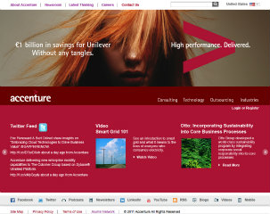 Accenture Corporate Website image