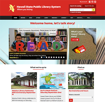 Hawaii State Public Library System Website image