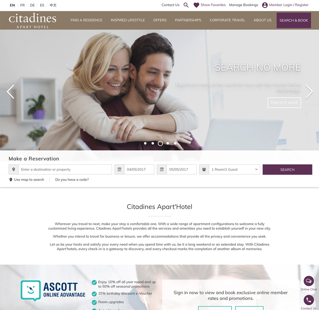 Citadines Apart'Hotel Website image