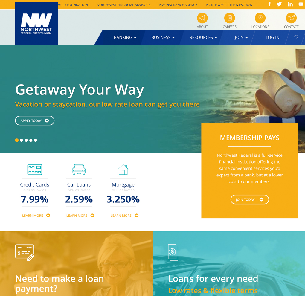 NWFCU Website Redesign image