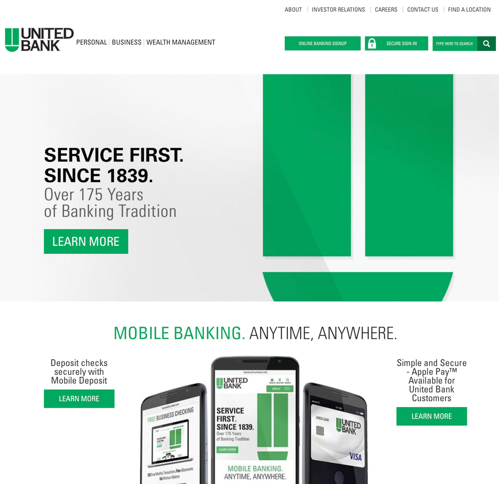 United Bank Website Redesign image