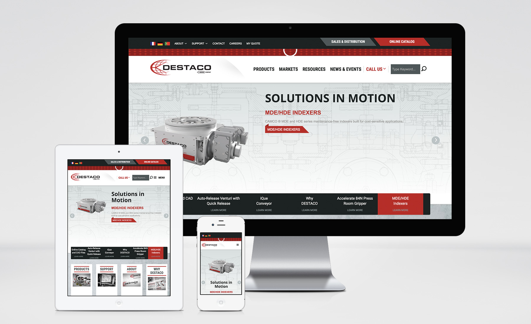 DESTACO Website image