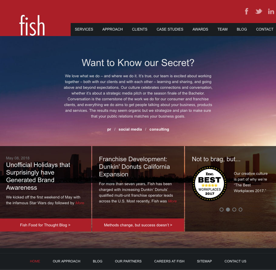Fish Consulting Company Website image