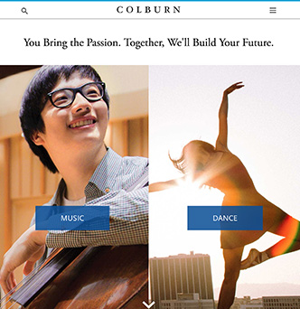 Colburn School Website Redesign image