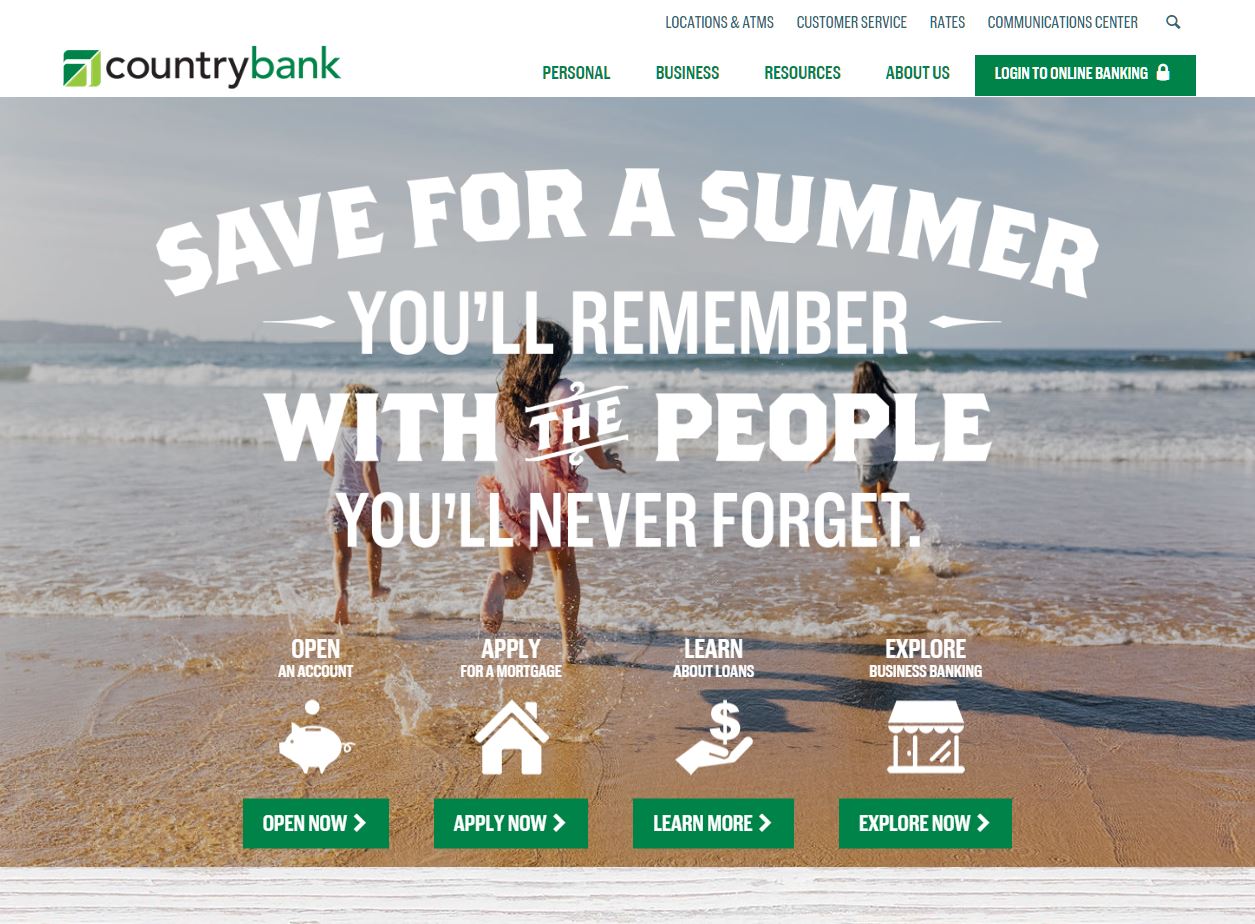 Country Bank Website image