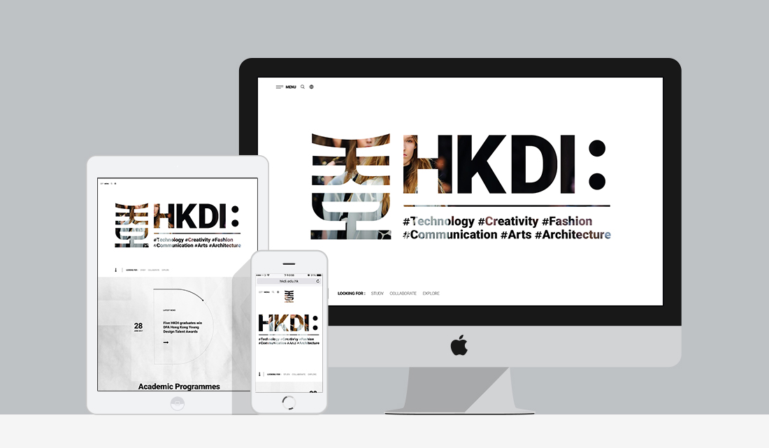 Hong Kong Design Institute Website image