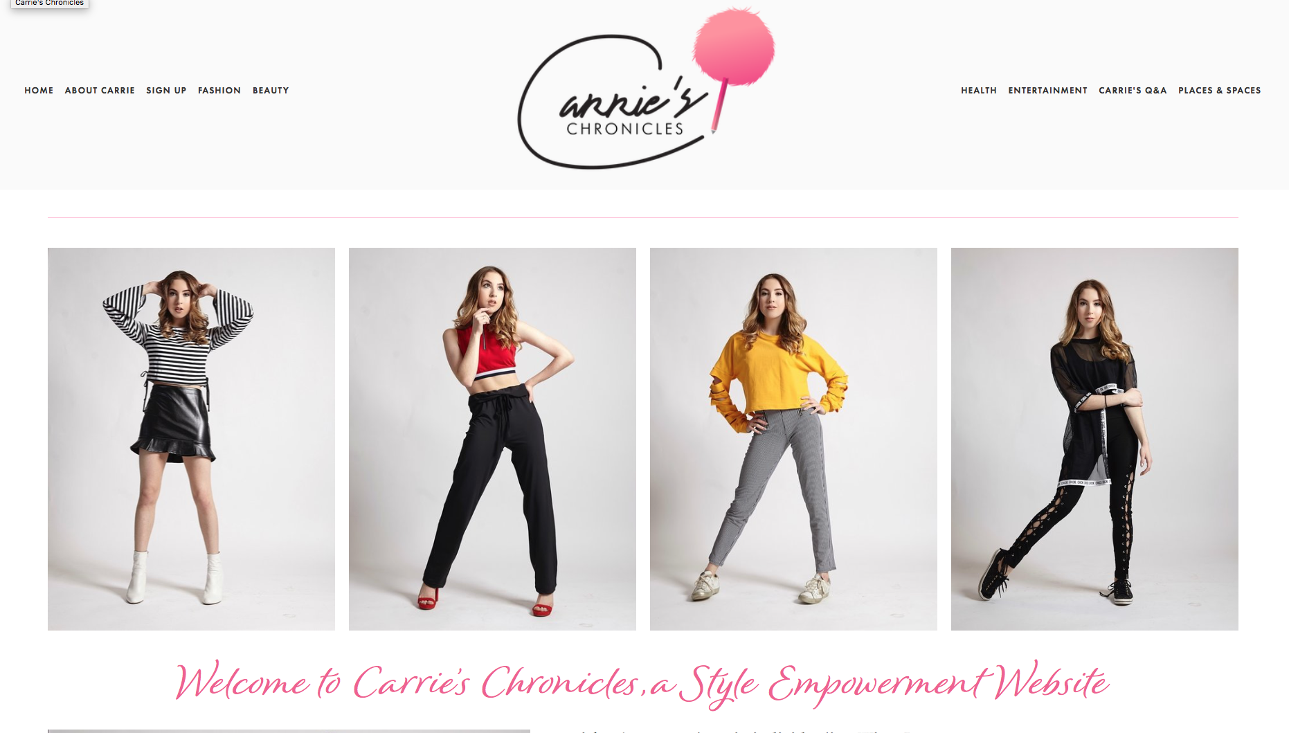 Carrieâ€™s Chronicles: A Style Empowerment Site image