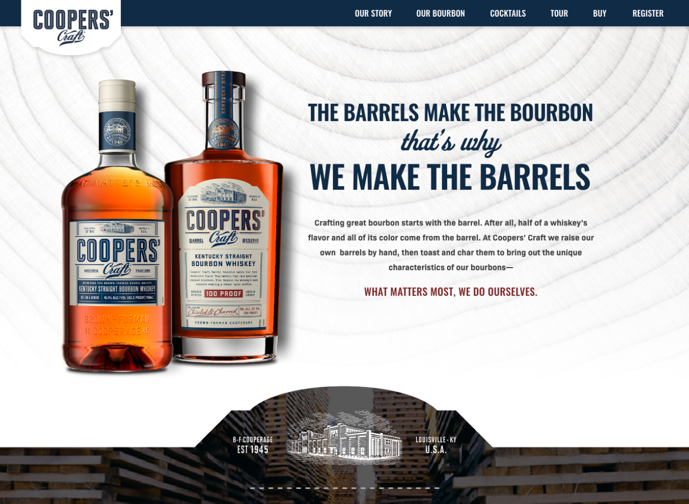 Coopers' Craft Website image