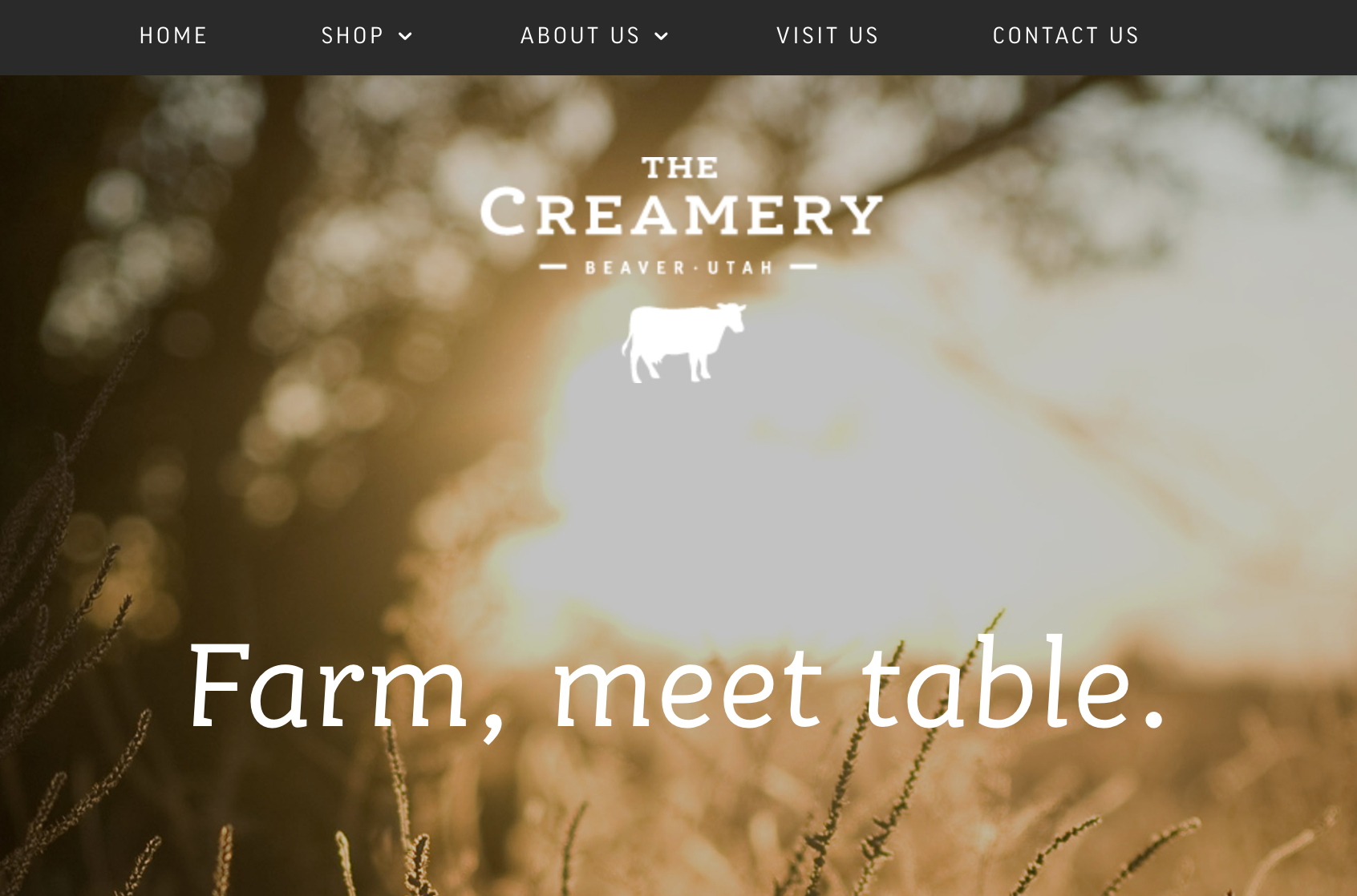 The Creamery Website image