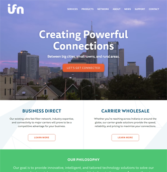 Intelligent Fiber Network Website image