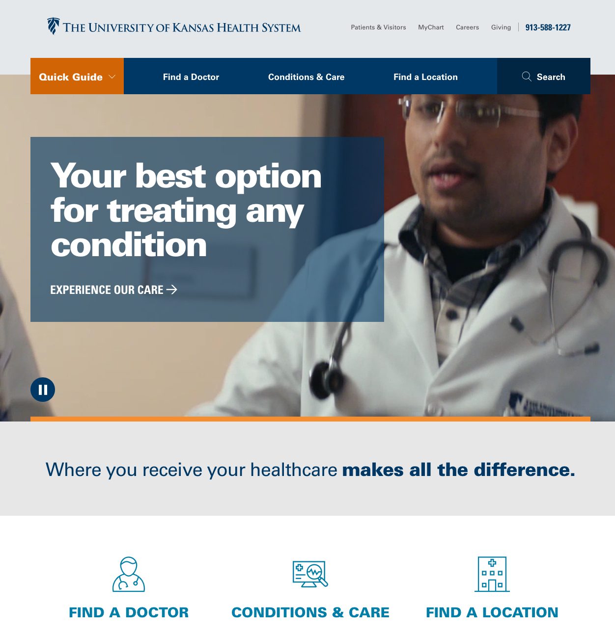 The University of Kansas Health System Website image