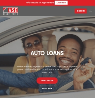 ASE Credit Union Website image
