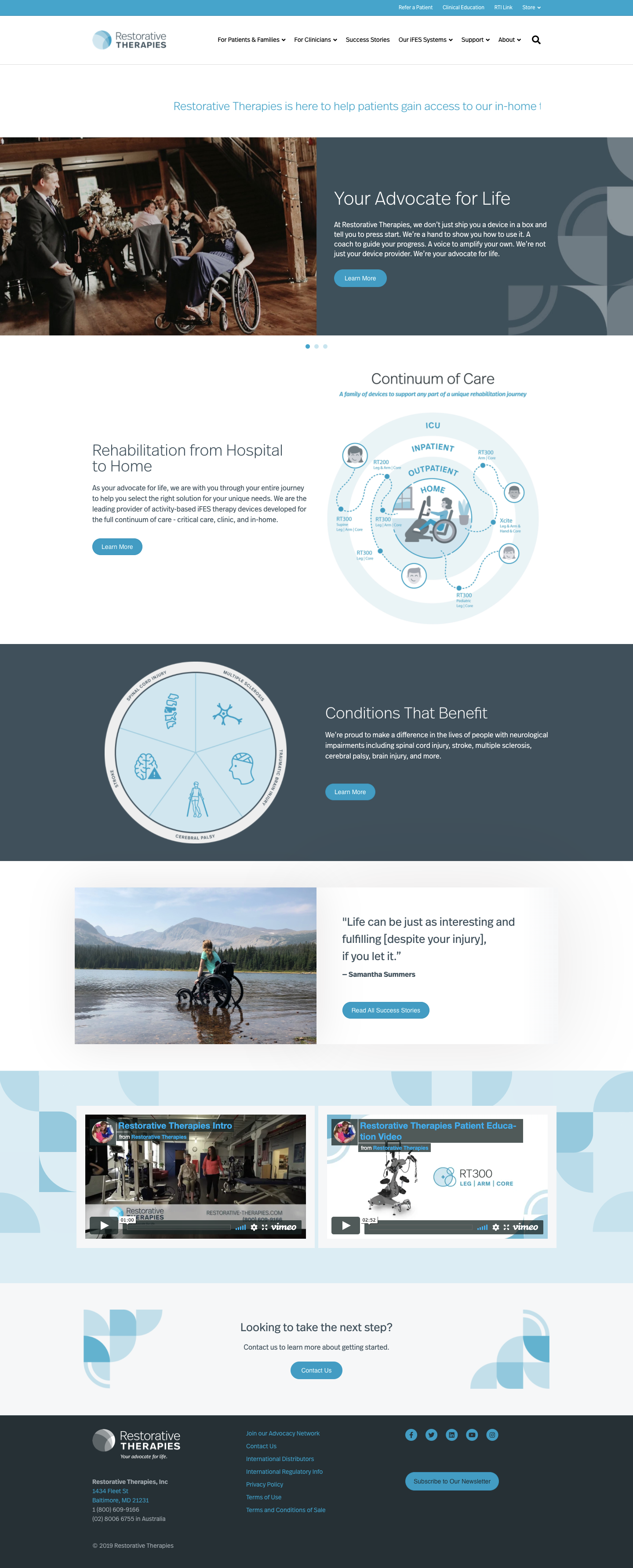 Restorative Therapies Website Redesign image