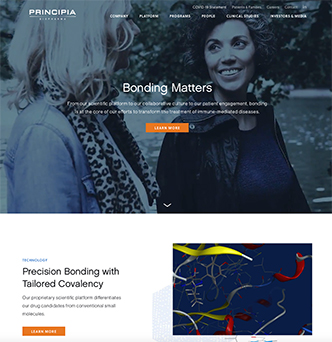 Principia Biopharma Corporate Website image