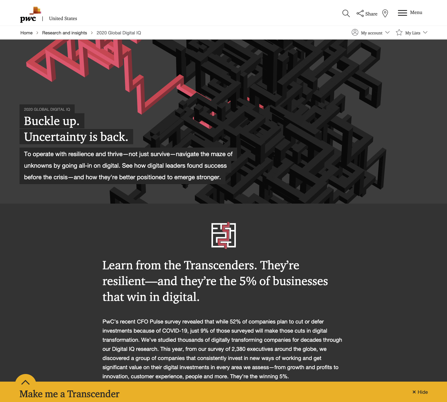 PwC 2020 Global Digital IQ  image