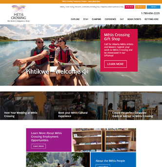 Métis Crossing Website image