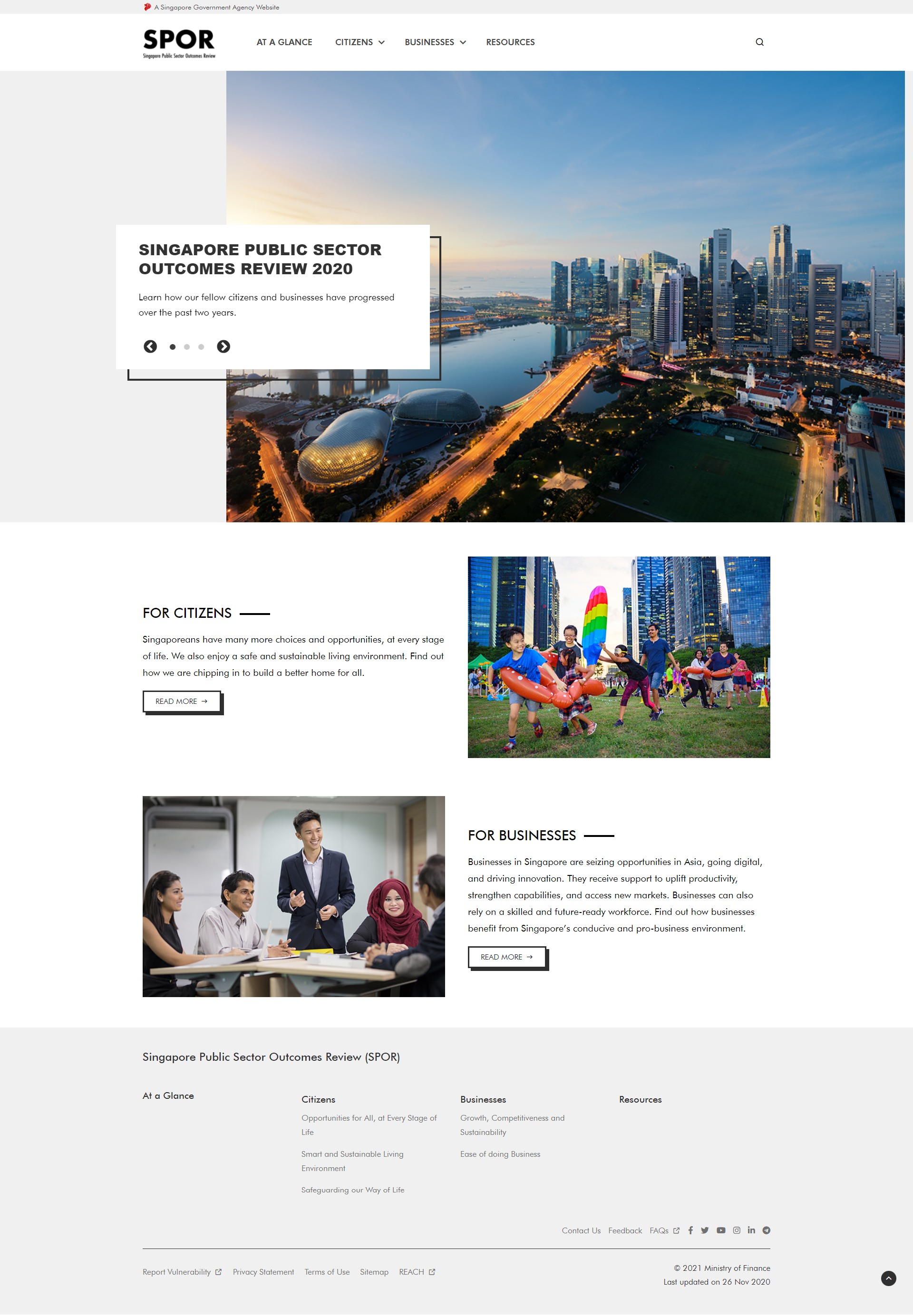 Singapore Public Sector Outcome Review (SPOR)  image