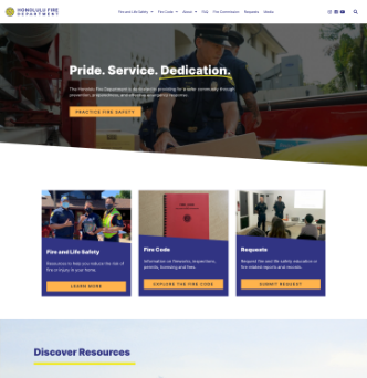 Honolulu Fire Department Website image