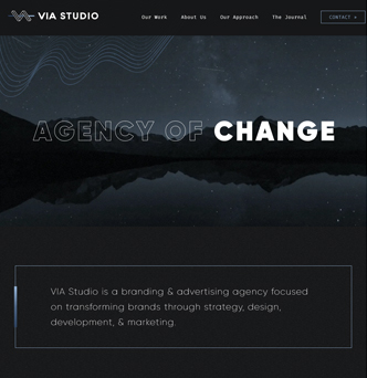 VIA Studio Website image