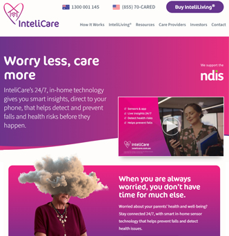 InteliCare Web Design Providing Peace Of Mind image