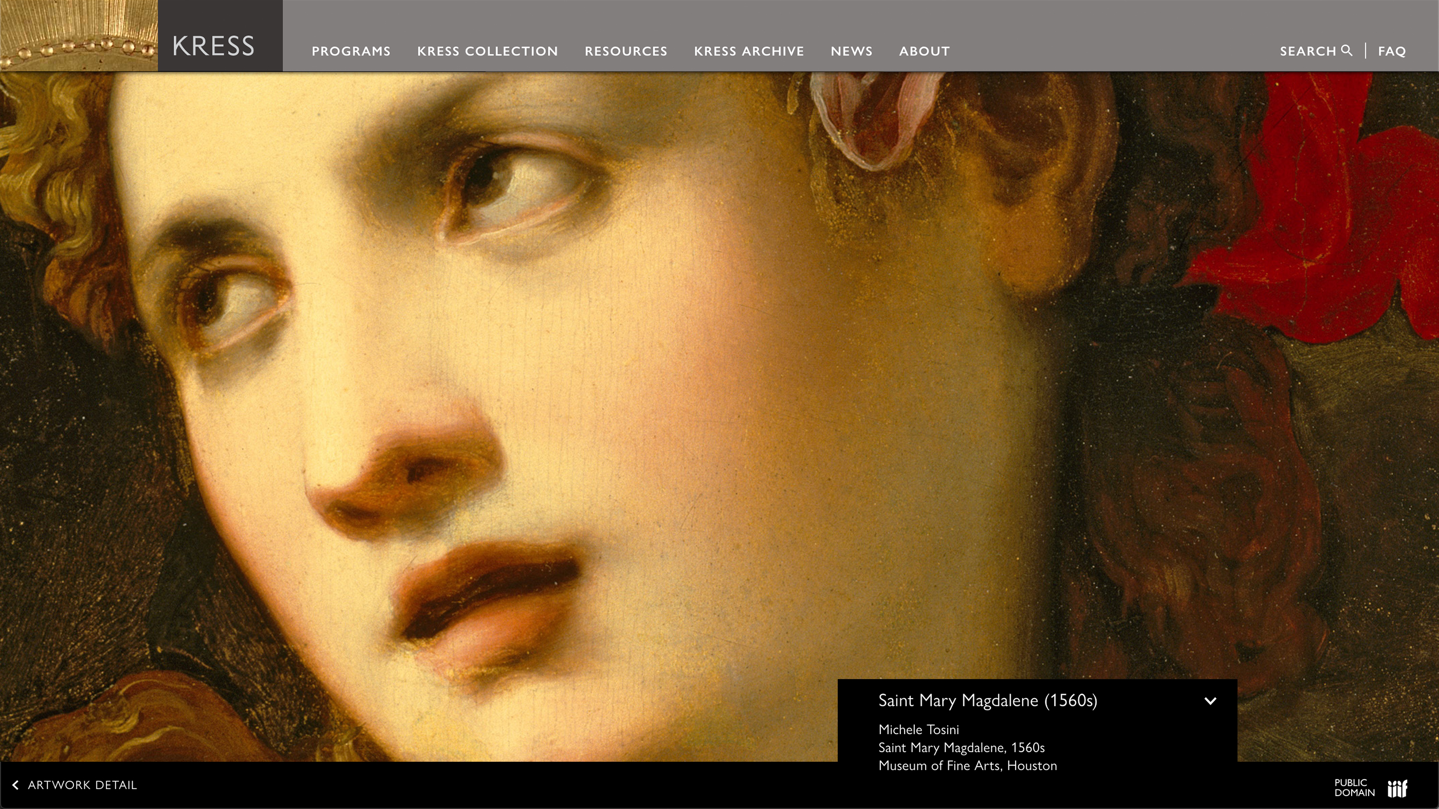 Samuel H. Kress Foundation, Website  image