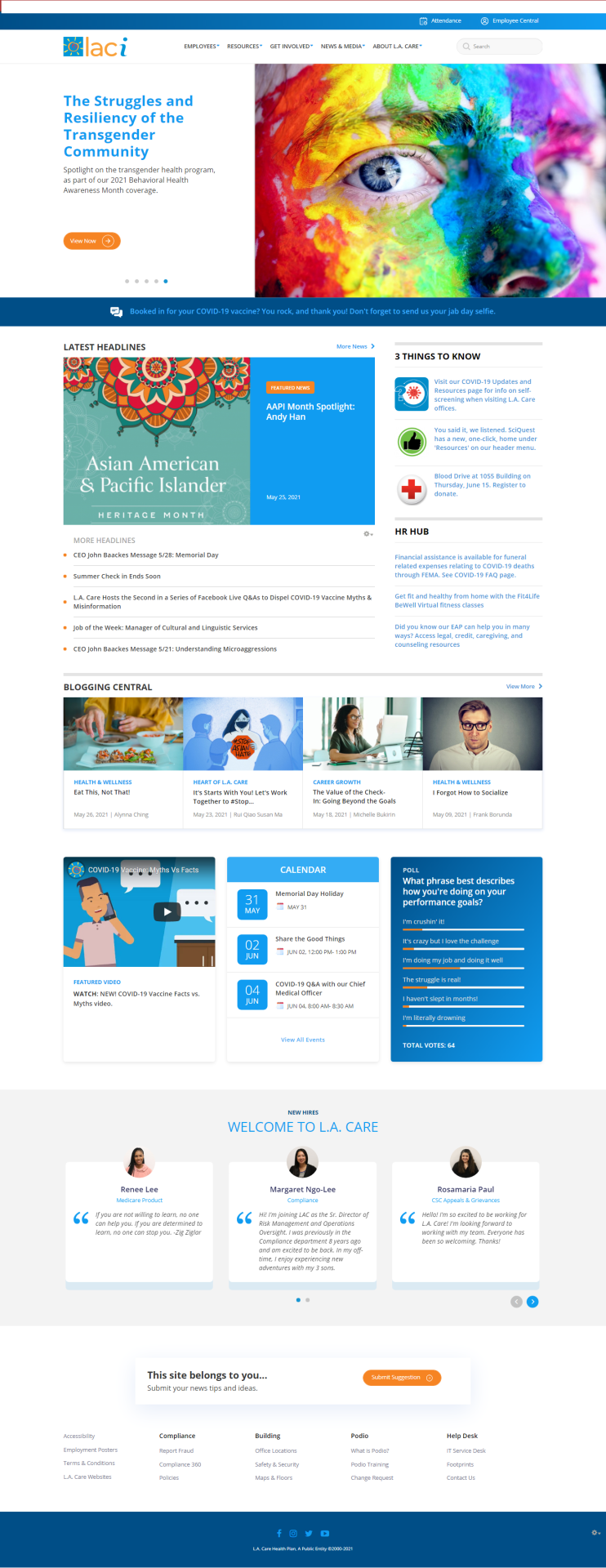 Meet laci - L.A. Care Health Plan's Intranet image