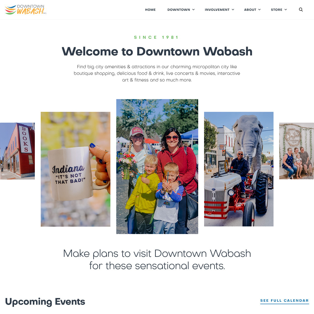 Downtown Wabash, Inc. Website  image