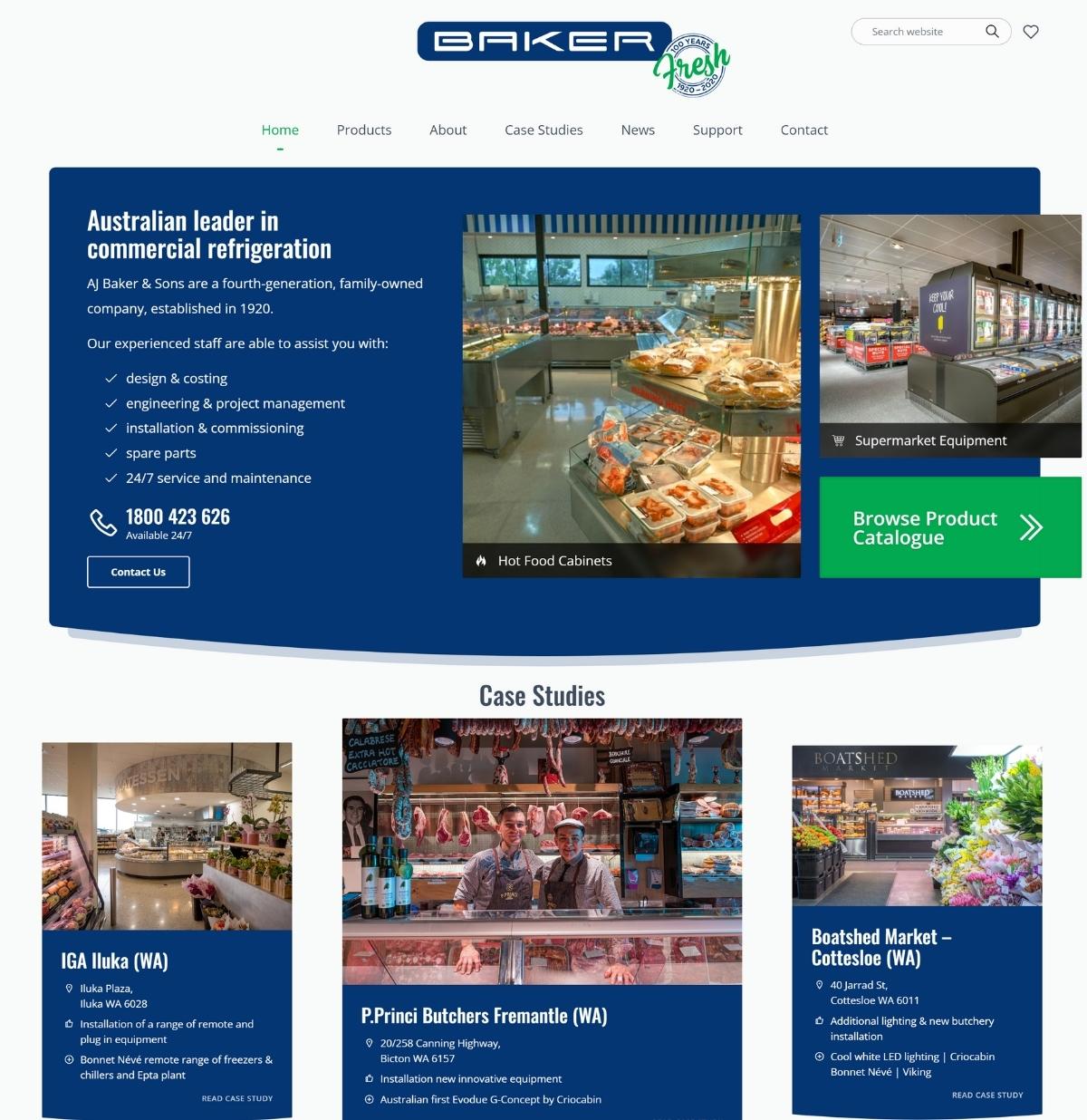 AJ Baker & Sons Website Redesign: A Cool Change image