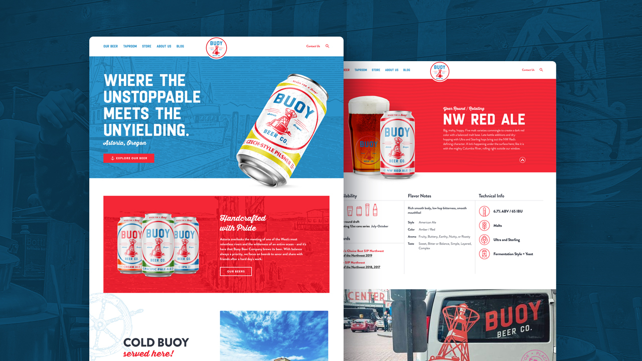 Buoy Beer Company - Website Design and Build image