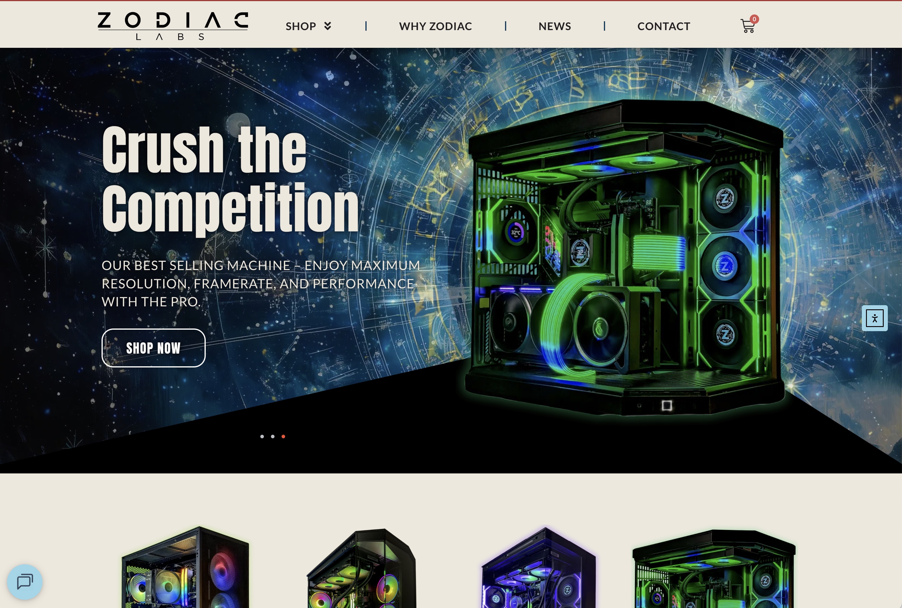 Zodiac Labs Website image